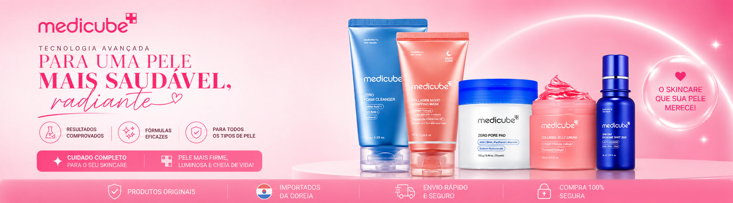 Medicube — tecnologia avançada para uma pele mais saudável