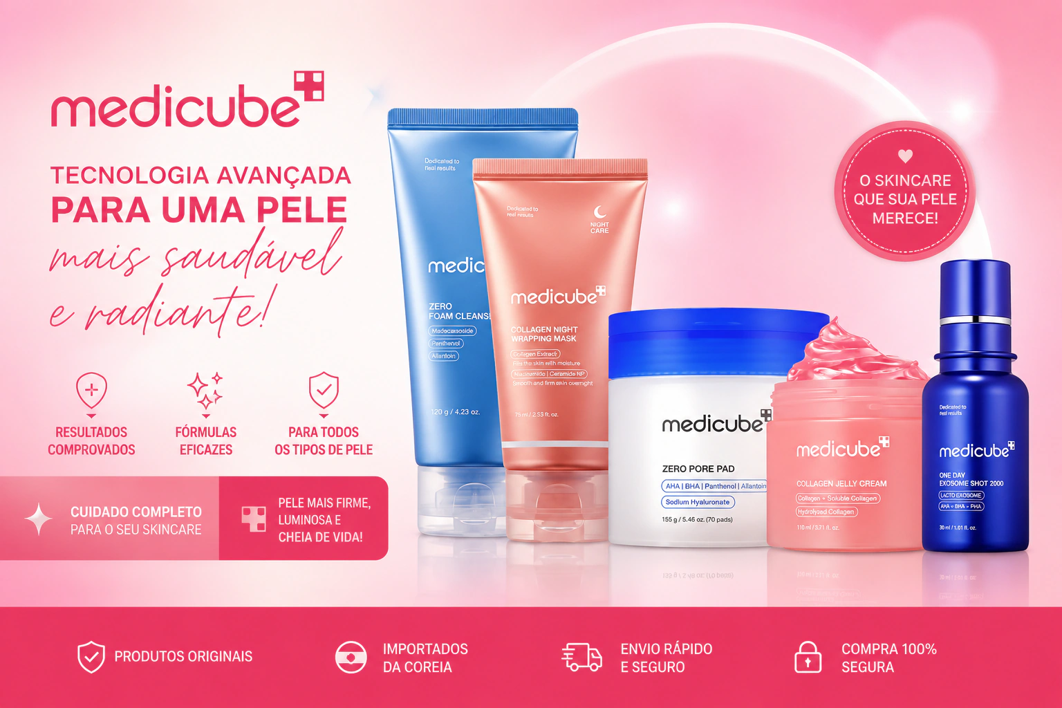 Medicube — tecnologia avançada para uma pele mais saudável